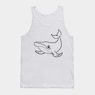 Stick figure whale Tank Top